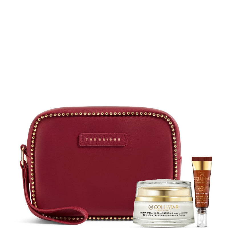 Attivi Puri Crema Balsamo Collagene Antirughe Rassodante + The Bridge Attivi Puri - Crema Balsamo Collagene 50 ml + Contorno Occhi Attivi Puri 7,5 ml + Pochette grande The Bridge rossa