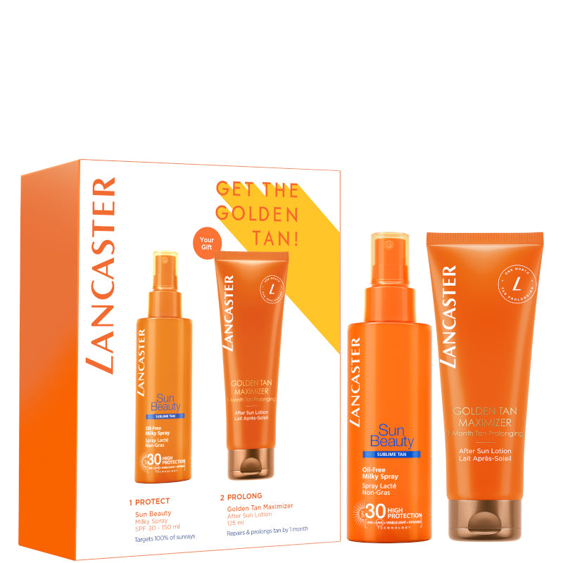 Sun Beauty - Milky Spray SPF30 + Golden Tan Maximizer After Sun Lotion 150 ML Oil Free Milky Spray SPF 30 + 125 ML After Sun Lotion