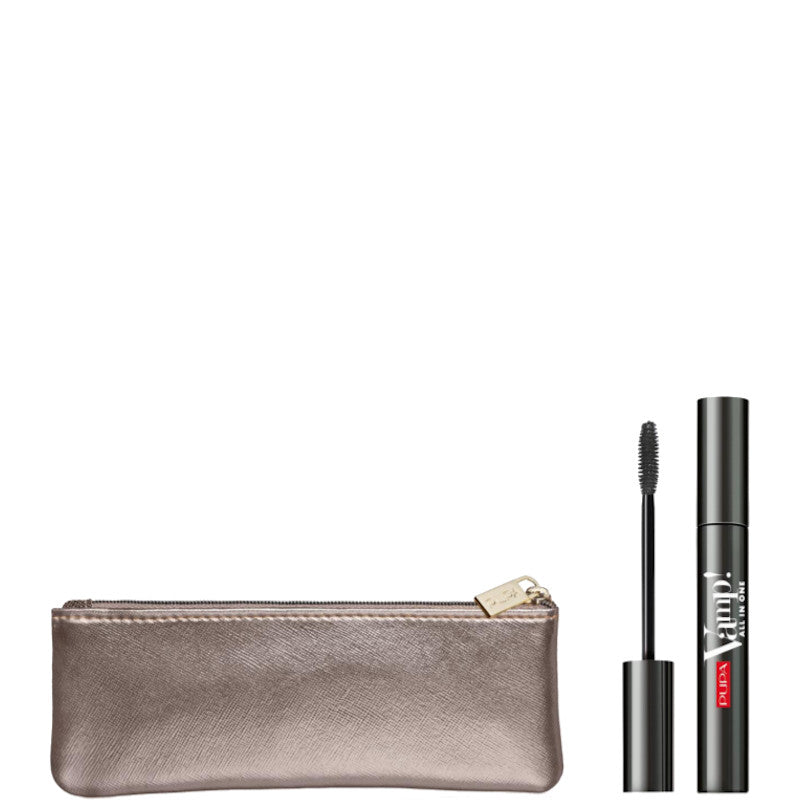 Mascara Vamp! All In One Confezione Mascara Vamp! All In One n. 101 Black + Pochette Argento Scuro