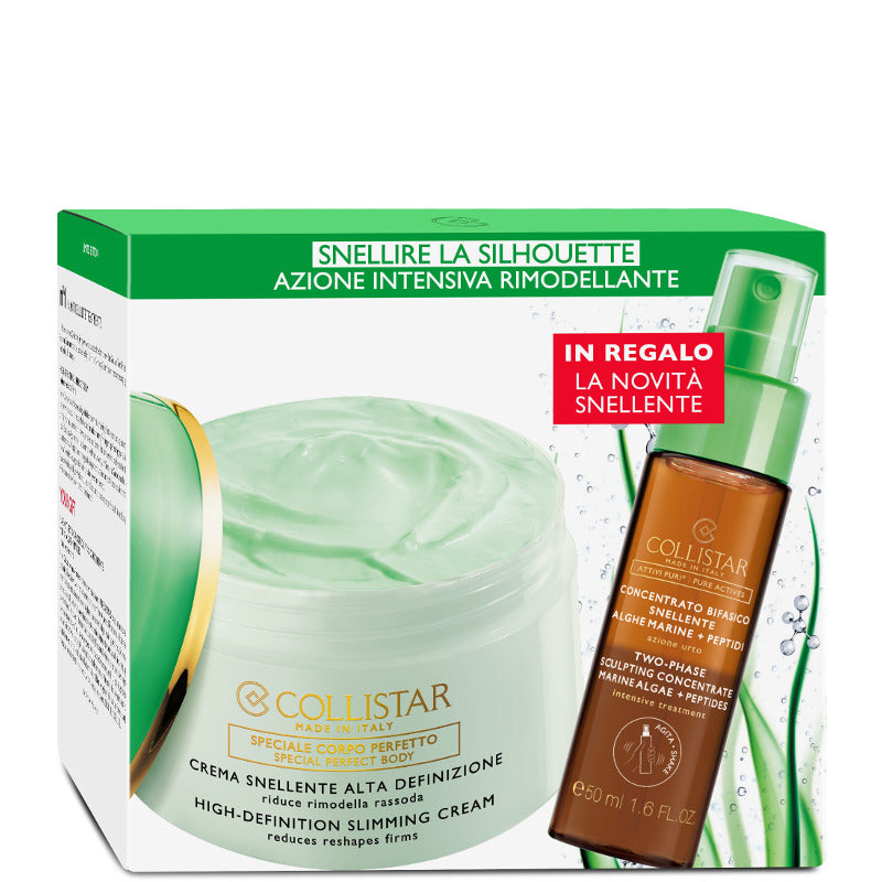 Crema Snellente Alta Definizione Rimodellante Rassodante + Attivi Puri Concentrato Bifasico Snellente 400 ML Crema + 50 ML Bifasico