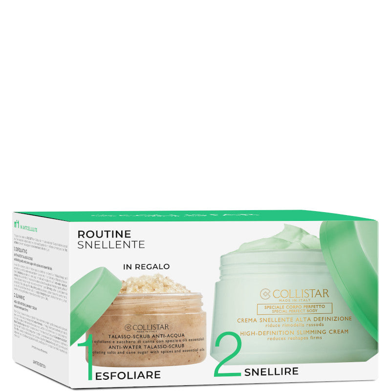 Crema Snellente Alta Definizione + Talasso-Scrub Anti-Acqua 400 ML Crema Snellente + 150 gr Talasso Scrub