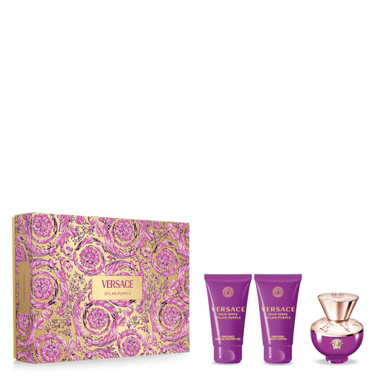 Versace Pour Femme Dylan Purple Confezione 50 ML Eau de Parfum + 50 ML Shower Gel + 50 ML Body Lotion