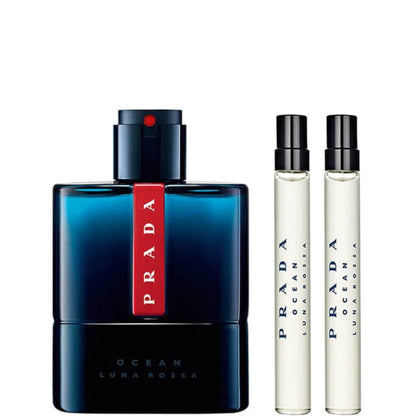 Luna Rossa Ocean Confezione 100 ML Eau de Toilette e 2 x 10 ML Travel Spray eau de Toilette