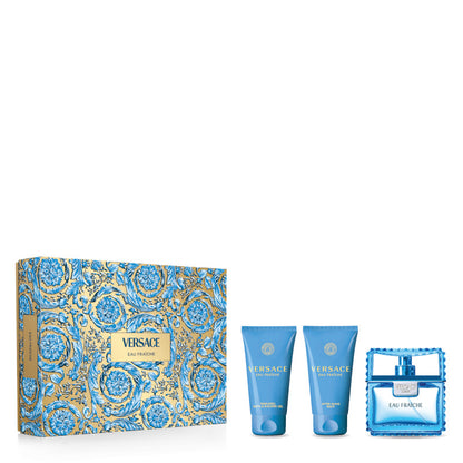 Versace Eau Fraiche 50 ML Eau de Toilette + 50 ML After Shave Balm + 50 ML Shower Gel