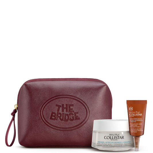 Attivi Puri Aquagel Acido Ialuronico + Ceramidi Confezione THE BRIDGE 50 ML Crema Viso Giorno + 5 ML Contorno Occhi + Beauty Bag The Bridge