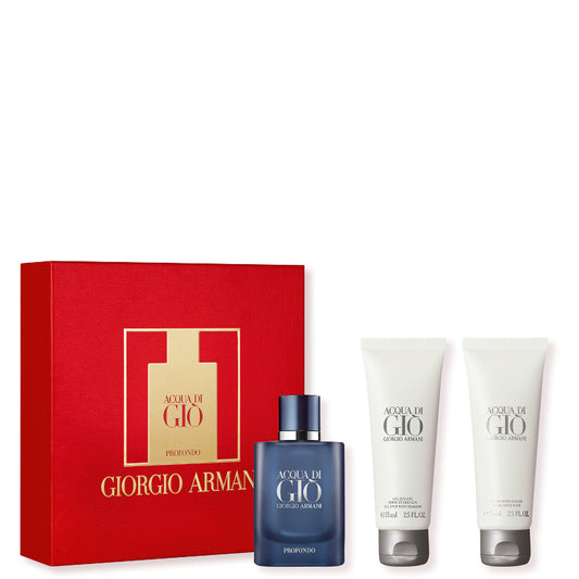 Acqua Di Gio' Pour Homme Profondo Confezione 40 ML Eau de Parfum + 75 ML Gel Doccia + 75 ML Latte Corpo