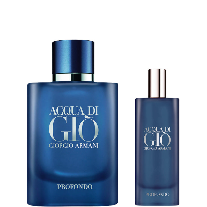 Acqua Di Gio' Pour Homme Profondo Cofanetto 75 ML Eau de Parfum + 15 ML Eau de Parfum