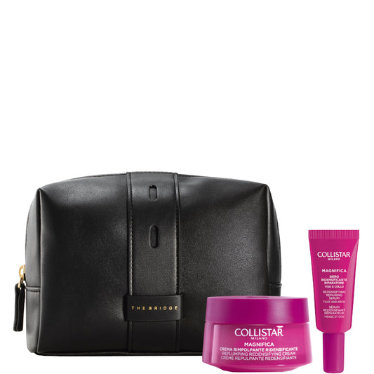 Magnifica Crema Viso Rimpolpante Ridensificante + The Bridge 50 ML Crema Viso Giorno + 7 ML Siero Viso + beauty bag THE BRIDGE