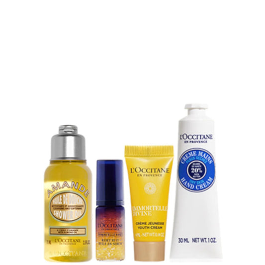 Les Icones de l'Occitane 75 ML Olio Doccia Corpo + 30 ML Crema Mani + 5 ML Siero Viso + 4 ML Crema Viso