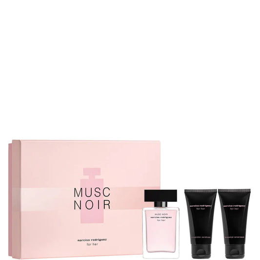 Narciso Rodriguez For Her MUSC NOIR Confezione 50 ML Eau de Parfum + 50 ML Body Lotion + 50 ML Shower Gel