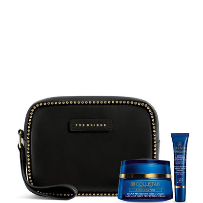 Perfecta Plus Crema Perfezione Viso e Collo + The Bridge Perfecta Plus - Crema Perfezione Viso e Collo 50 ml + Crema Perfezione contorno occhi 8,5 ml + Pochette grande The Bridge nera