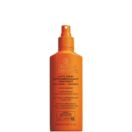 Latte Spray Superabbronzante Idratante Viso e Corpo Spf 15 - Water Resistant 200 ML