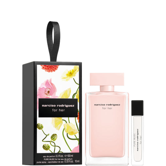 Narciso Rodriguez For Her EDP Confezione 100 ML For Her Eau de Parfum + 10 ML For Her PURE MUSC Eau de Parfum