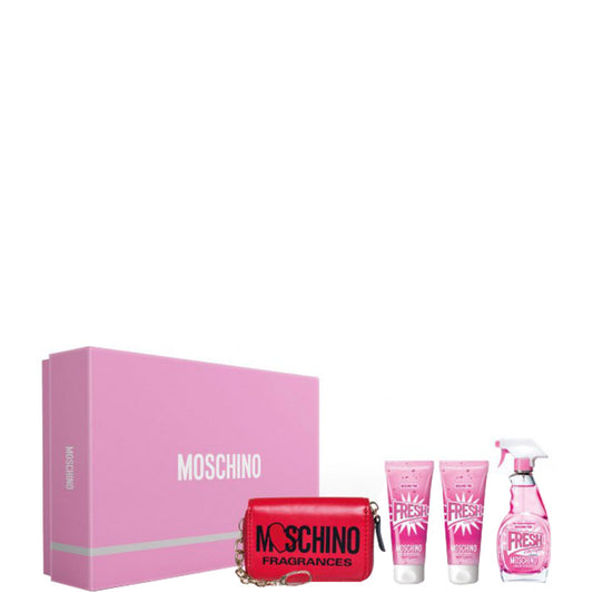 Moschino Couture Fresh Pink Confezione 100 ML EDT + 100 ML B/L + 100 ML S/G + Portachiavi