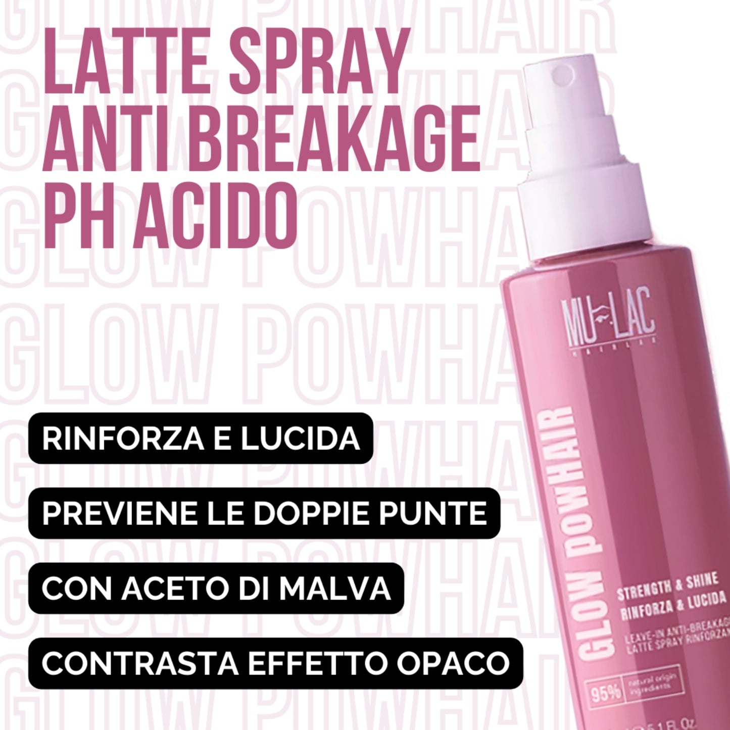Mulac GLOW powHAIR Latte Spray Rinforzante