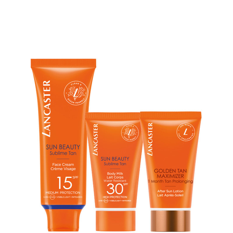 Sun Beauty - Face Cream SPF 15 Confezione 50 ML Crema Viso SPF 15 + 50 ML Crema Corpo SPF 30 + 50 ML Lozione Doposole