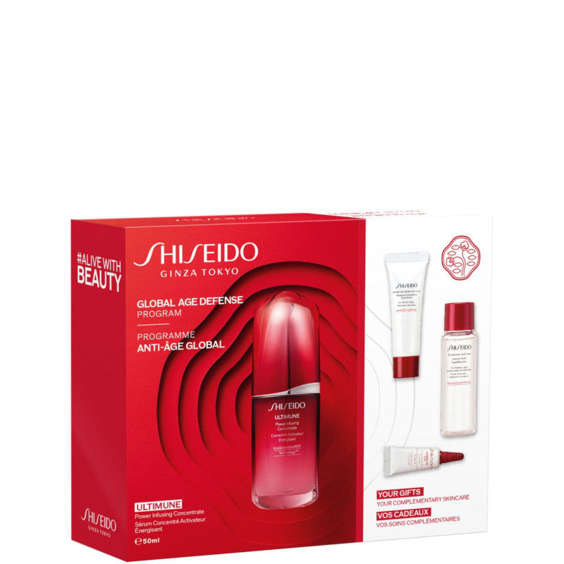 ULTIMUNE Power Infusing Concentrate Confezione 50 ML Siero Viso + 15 ML Detergente Viso + 30 Lozione Viso + 3 ML Siero Occhi