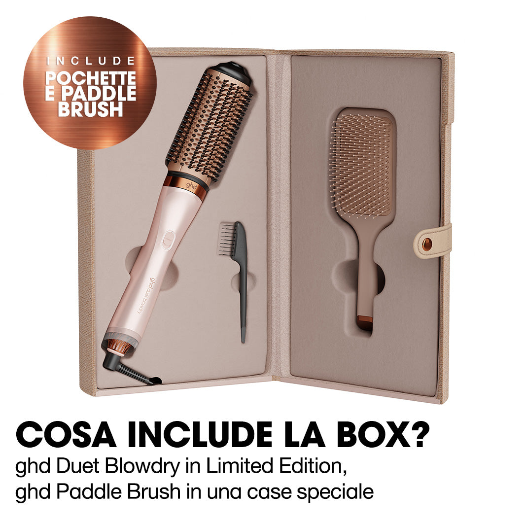 ghd duet blowdry hair dryer brush festive gift set in cashmere collection
