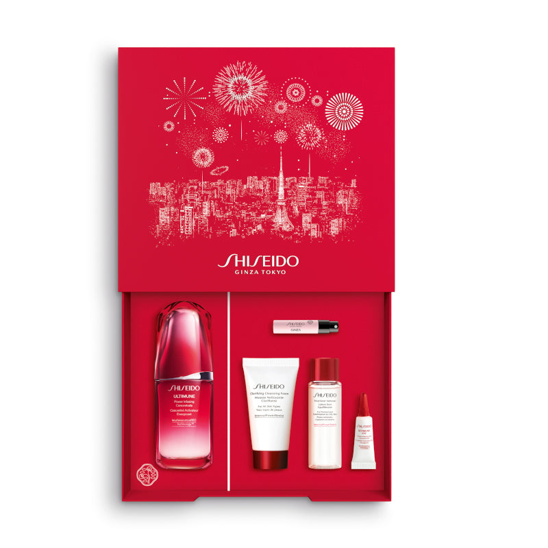 ULTIMUNE Power Infusing Concentrate Confezione 50 ML Siero Viso + 30 ML ML Mousse Detergente Viso + 30 ML Lozione Detergente Viso + 3 ML Siero Occhi
