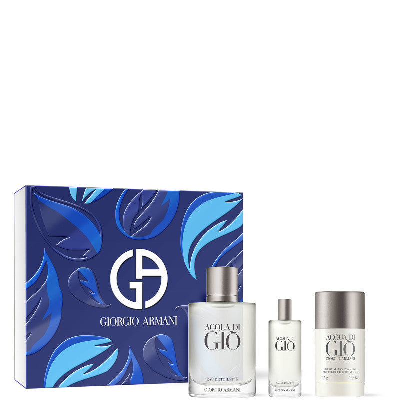 Acqua Di Giò Pour Homme Cofanetto 100 ML Eau de Toilette + 15 ML travel size + 75 gr deodorante stick