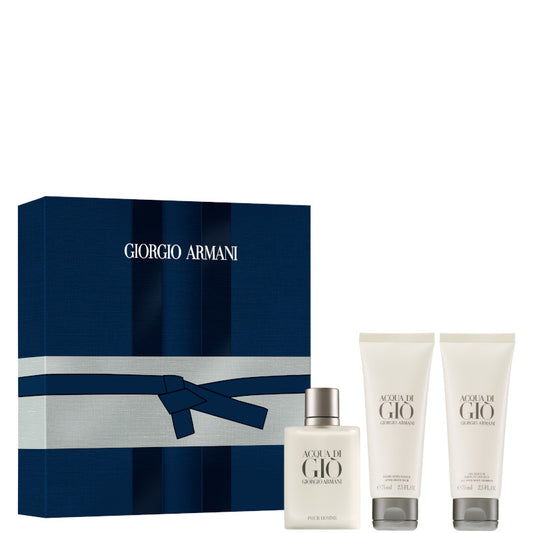 Acqua Di Gio' Pour Homme Confezione 50 ML Eau de Toilette + 75 ML Shower Gel + 75 ML After Shave Balm