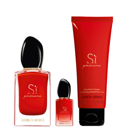 Armani Si Passione Confezione 50 ML Eau de Parfum + 7 ML Eau de Parfum Miniatura + 75 ML Latte Corpo