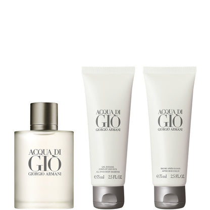 Acqua Di Gio' Pour Homme Confezione 50 ML Eau de Toilette + 75 ML Gel Doccia + 75 ML Balsamo Dopobarba