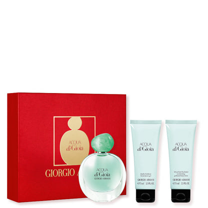 Acqua di Gioia Confezione 50 ML Eau de Parfum + 75 ML Gel Doccia + 75 ML Latte Corpo