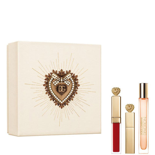 Devotion Confezione 10 ML Eau de Parfum Travel Spray + Rossetto Liquido in Mousse 405 Devozione + Mini Mascara Devotion