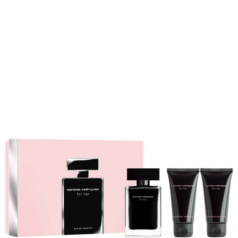 Narciso Rodriguez For Her EDT Confezione 50 ML Eau de Toilette + 50 ML Body Lotion + 50 ML Shower Gel