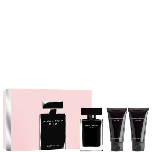 Narciso Rodriguez For Her EDT Confezione 50 ML Eau de Toilette + 50 ML Body Lotion + 50 ML Shower Gel