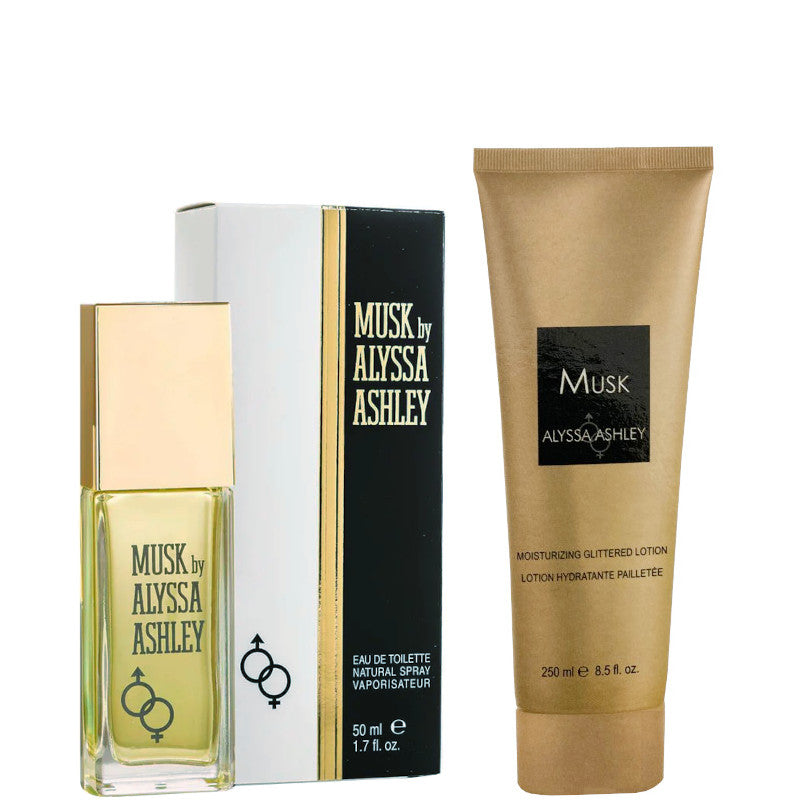 Musk EDT Confezione 50 ML Eau de Toilette + 250 ML Latte Corpo Glitterato