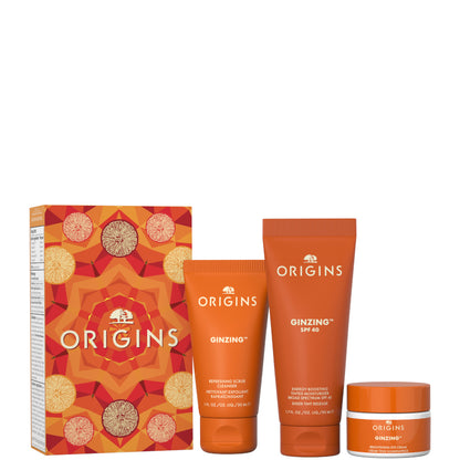 Origins GINZING Energy Boosting Tinted Moisturizer SPF 40 Confezione 30 ML Scrub Viso + 50 ML Crema Viso + 15 ML Crema Occhi