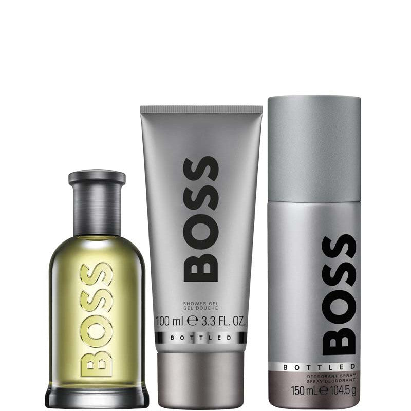 BOSS Bottled Eau de Toilette Cofanetto 100 ML Eau de Toilette + 100 ML Gel Doccia + 150 ML Deodorante Spray