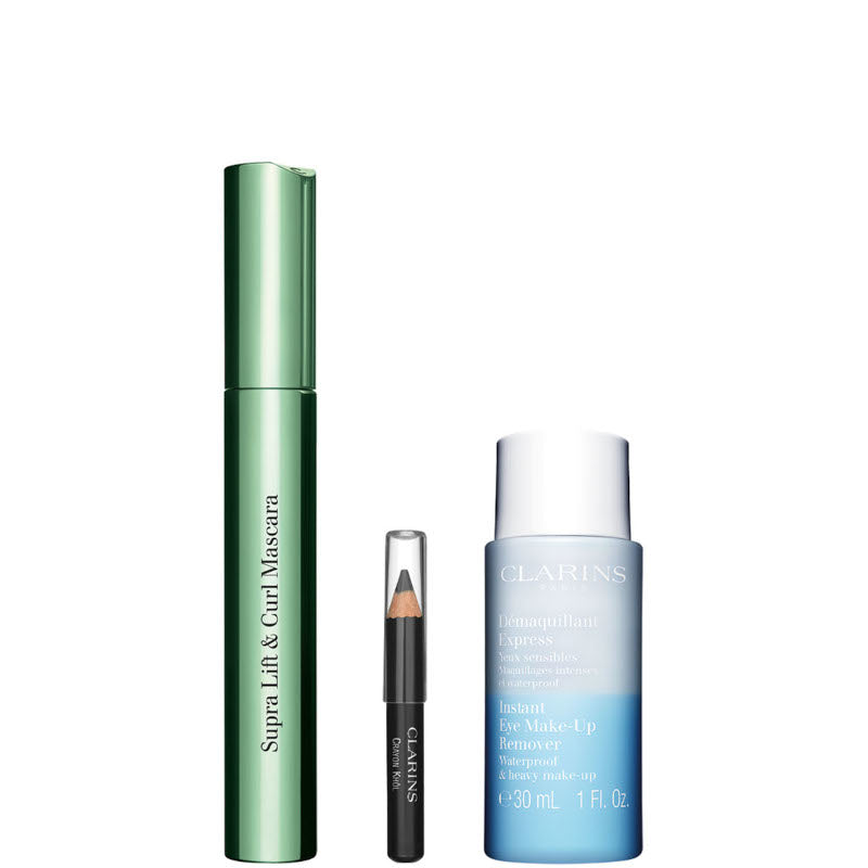 Mascara Supra Lift & Curl Confezione Mascara Nero + 30 ML Struccante Occhi + mini matita Crayon Khol