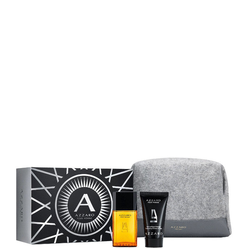 Azzaro pour Homme Confezione 30 ML Eau de Toilette + 50 ML Hair & Body Shampoo + Toilet Bag