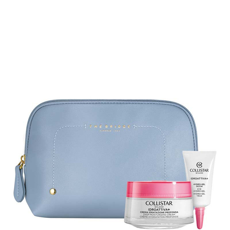 IdroAttiva+ Crema di Idratazione Profonda Cofanetto 50 ML Crema Viso + 5 ML Hydro-Gel Occhi + Beauty-Bag THE BRIDGE