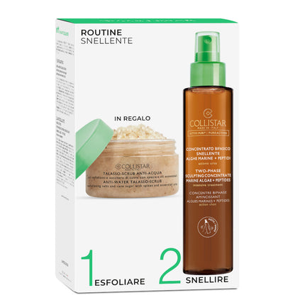 Attivi Puri Concentrato Bifasico Snellente + Talasso-Scrub Anti-Acqua 200 ML Concentrato Snellente + 150 gr Talasso Scrub