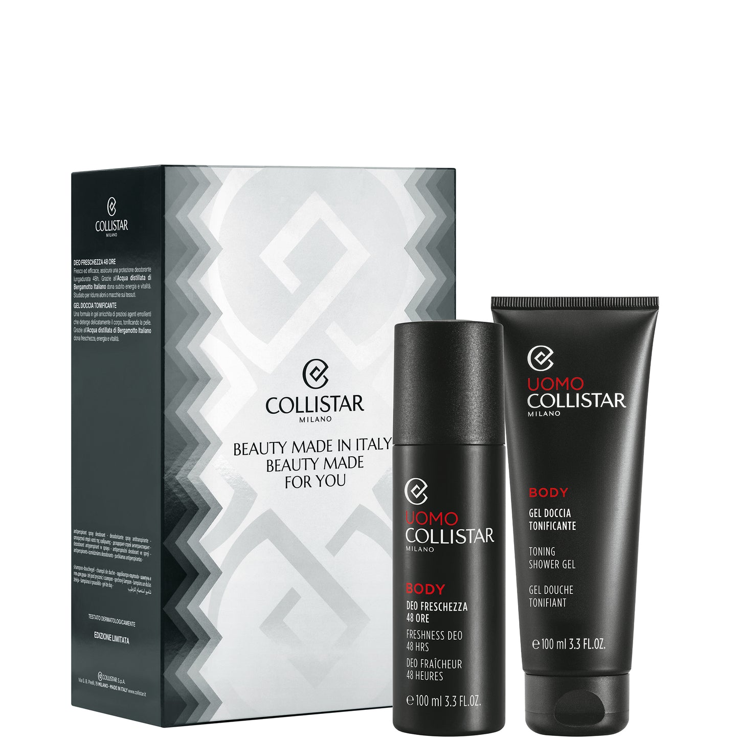 Deo Freschezza 48 Ore + Gel Doccia Tonificante - Uomo