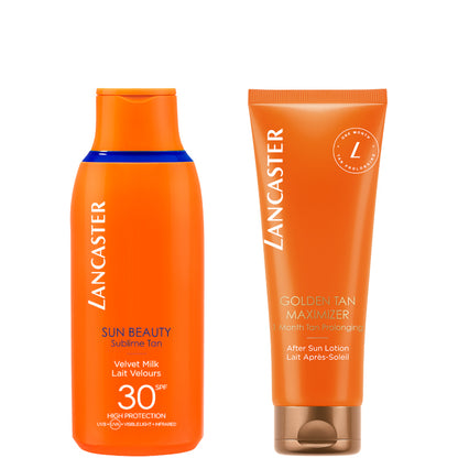 Sun Beauty Velvet Milk Sublime Tan SPF 30 + Golden Tan Maximizer After Sun Lotion 175 ML Velvet Milk SPF 30 + 125 ML After Sun Lotion