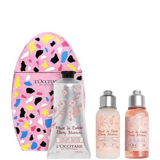 Fleurs de Cerisier Cherry Blossom - Creme Mains - Crema Mani Cofanetto 75 ML Gel Doccia + 75 ML Latte Corpo + 75 ML Crema Mani