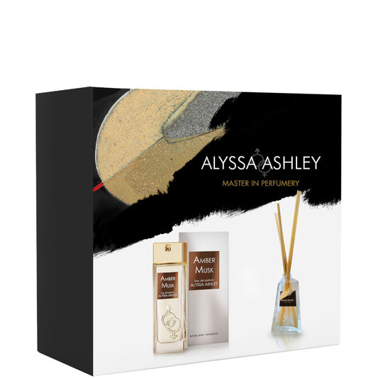 Amber Musk Confezione 100 ML Eau de Parfum + 50 ML Profumatore d'Amiente con bacchette