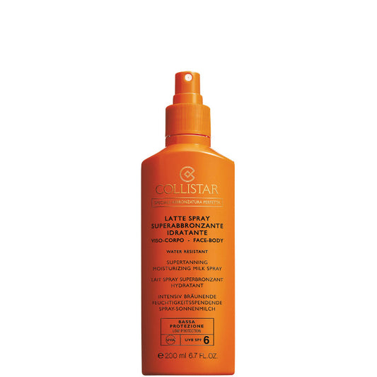 Latte Spray Superabbronzante Idratante Viso e Corpo Spf 6 - Water Resistant 200 ML