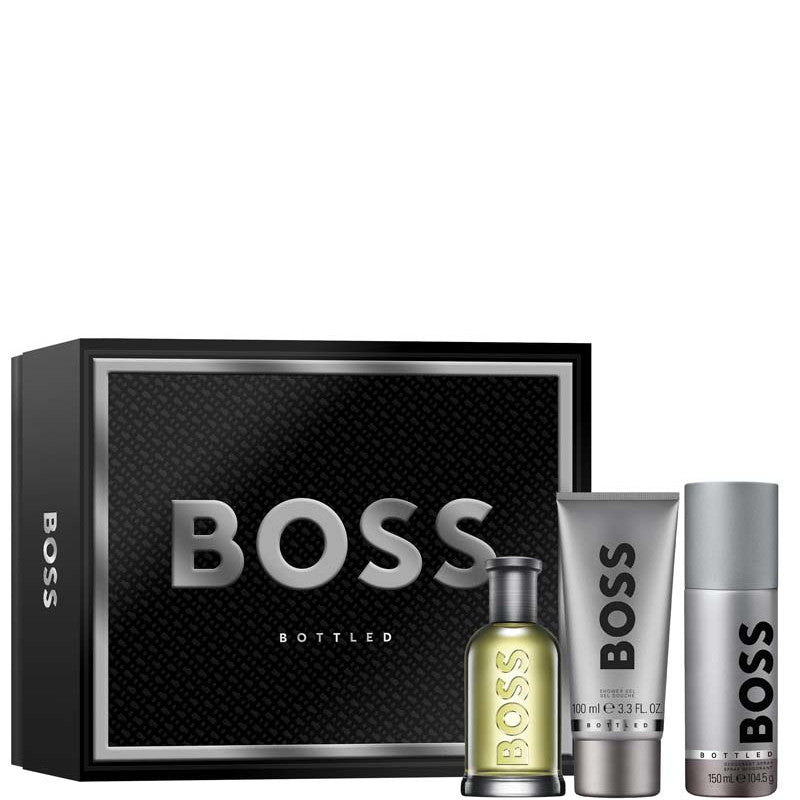 BOSS Bottled Eau de Toilette Cofanetto 100 ML Eau de Toilette + 100 ML Gel Doccia + 150 ML Deodorante Spray