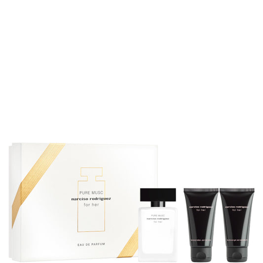 Narciso Rodriguez For Her Pure Musc Confezione 50 ML Eau de Parfum + 50 ML Body Lotion + 50 ML Shower Gel