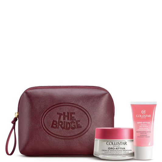 Idro-Attiva Crema di Idratazione Profonda Confezione THE BRIDGE 50 ML Crema Viso Giorno + 30 ML Gel Esfoliante Viso + Beauty Bag The Bridge