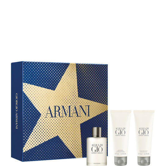 Acqua Di Gio' Pour Homme Confezione 50 ML Eau de Toilette + 75 ML Gel Doccia + 75 ML Balsamo Dopobarba