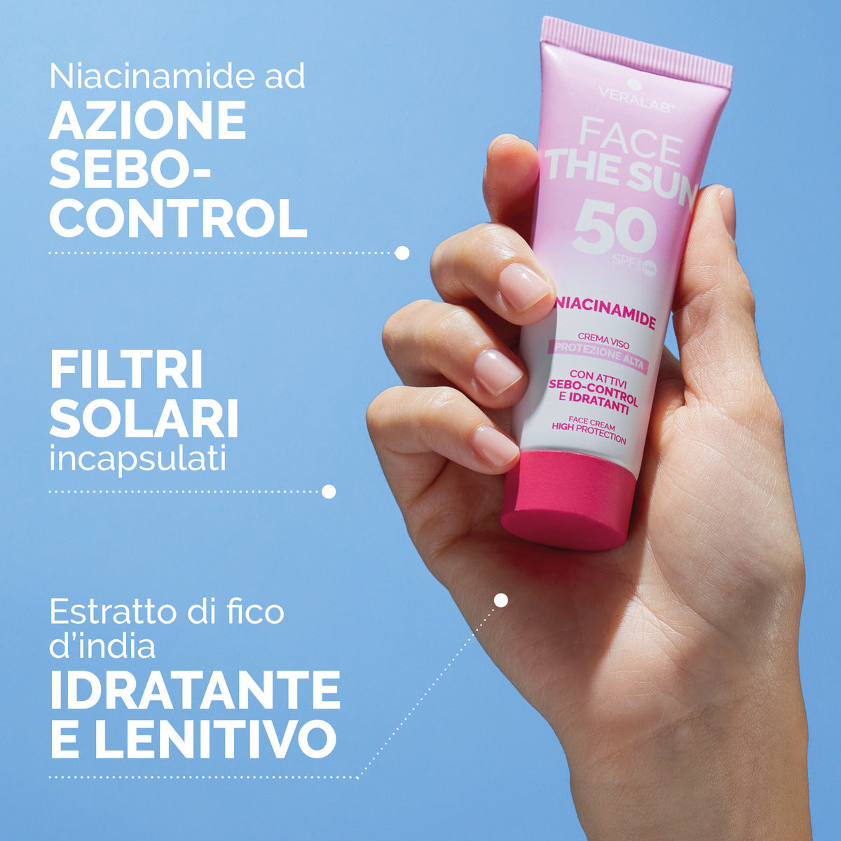 Veralab Face the Sun Niacinamide Crema Viso SPF50
