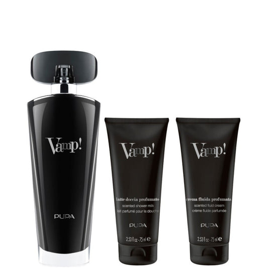Vamp! Black Confezione 100 ML Eau de Parfum + 75 ML Crema Fluida Profumata + 75 ML Latte Doccia Profumato