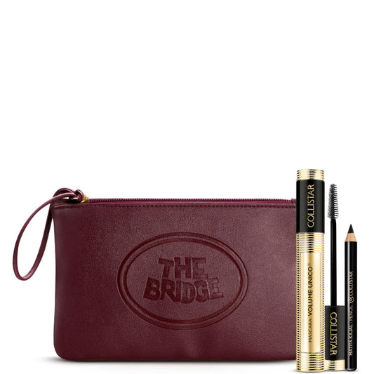 Mascara Volume Unico Confezione THE BRIDGE Mascara Volume Unico Nero Intenso + Mini Matita Kajal Nera + Beauty-bag THE BRIDGE